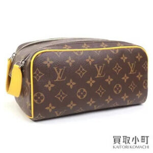 Louis Vuitton Dopp Kit Monogram Shoulder Bag Clutch Yellow Leather LV